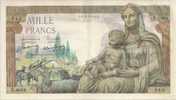 - FRANCE - BILLET -  DEESSE DEMETER - 1000 F - DD - 8 - 4 - 1943 - DD - N° E . 4684 - MILLES FRANCS - - 1 000 F 1942-1943 ''Déesse Déméter''