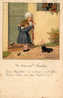 FILLETES Et PETIT CHIEN NOIR / DIABLE : IN TAUSEND ÄNGSTEN - ILLUSTRATION SIGNÉE: PAULI EBNER - ANNÉE: ENV. 1930 (f-259) - Ebner, Pauli