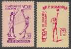 Romania 1956 Sport Volleyball Set Of 2 MNH - Pallavolo