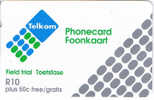 South Africa, SAF-TM-1, Telkom R10, Trial Card, Logo, MCP1, 2 Scans. - Südafrika