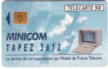 TELECARTE F271 SO6 04/1992 - MINICOM 50U * - Sammlungen