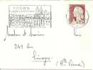 TOURS INDRE ET LOIRE 1962-OBLITERE+ FLAME - Lettres & Documents