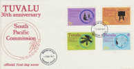 Tuvalu-1977 30th Anniversary  South Pacific Commission FDC - Tuvalu (fr. Elliceinseln)