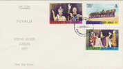 Tuvalu-1977 Queen Elizabeth II Silver Jubilee FDC - Tuvalu