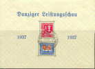 Danzig B21a Used Souvenir Sheet From 1937 - Oblitérés