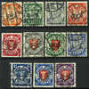 Danzig O42-52 Used Official Set From 1924-25 - Dienstmarken