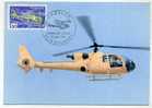 HELICOPTERE GAZELLE. LE BOURGET. Carte Premier Jour 1975. - Helicopters