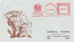 337-Carnevale Di INZAGO (Milano)-Carneval-Karneval- 1989-Bollo A Targhetta Figurato - Carnaval