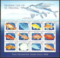 St. Helena 2008 MiNr. 1043 - 1054 Fishes Marine Life  M\sh MNH** 33,00 € - Peces