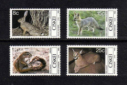 Ciskei 1982 MiNr. 30 - 33 Südafrika, Mammals, Cape Hare, Cape Fox, Ground Squirrel, Caracal  4v   MNH** 2.40 € - Ciskei