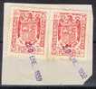 Dos Sello Facturas Y Recibos 25 Cts Rojo, 1959 - Revenue Stamps