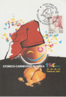 339-Carnevale Di IVREA (TO)-Carneval-Karneval- 2001-Bollo A Targhetta Figurato - Carnaval