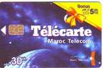 - MAROC TELECARTE 30 BONUS 5 VALIDITE 05/05 ETAT COURANT - Marokko