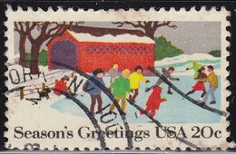 USA 1982 Scott 2027 Sello º Christmas Nöel Navidad Niños Jugando En La Nieve Trineos Michel 1607 Yvert 1458 Estados Unid - Used Stamps