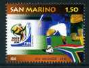 2010 San Marino Francobollo Nuovo (**) Mondiali Calcio South Africa - Nuovi