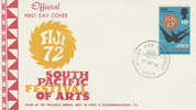 Fiji-1972 South Pacific Festival Of Arts Official FDC - Fidji (1970-...)