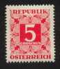 Autriche TAXE   1916 - 1919    N° YT 231**  -   Cote 3 Euros - Strafport