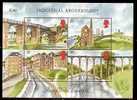 1990 UK Industrial Archaeology Stamps S/s Bridge Truck Mine Mill River Archeology - Nuovi