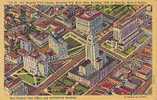 Los Angeles Civic Center, Showing City Hall, State Building, Hall Of Records, Hall Of Justice, Post Office,  California - Los Angeles