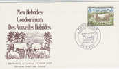 Nouvelle Hebrides -1975 Charolais Bull  FDC - Other & Unclassified