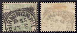 GB 1883 - 84  QV 6d  Dull Green Used Stamp ( D & I ) SG 194 B'ham Pmk CV £240 ( B85 ) - Used Stamps