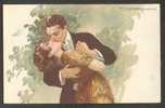 KISSING , SIGNED BY ARTIST, ITALIAN ART, OLD POSTCARD T. CORBELLA - Corbella, T.