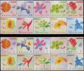 2007 Greeting Stamps - Flower Language Rose Sunflower Insect Beetle Butterfly Dragonfly Bee - Bienen