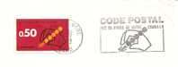 TMBRE+FLAMME CODE POSTAL 1973 - Cartas & Documentos