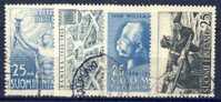 Finland 1953-54. 4 Different. Cancelled(o) - Used Stamps