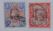 G-B  StGibbons 209 210  VF Used  Ø 1897           Cat Value 2002   78 Pounds - Usados