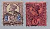 G-B  StGibbons 207a 208    Fine Ø  Cat Value 2002:  21 Pounds - Used Stamps
