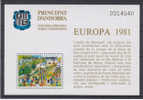 Europa CEPT  -  Andorre Espagnole -  Feuillet De 1981 ** - MNH - 1981