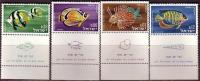 ISRAEL Poste 225 à 228 ** MNH + TAB Poissons De La Mer Rouge - Unused Stamps (with Tabs)