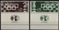 ISRAEL Poste 263 à 264  ** MNH + TAB ECHECS CHESS SCHACH - Ongebruikt (met Tabs)