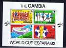 WAG+ Gambia 1982 Mi Bl. 6 - 441-44 Mnh Fußball-WM Spanien - Gambie (1965-...)