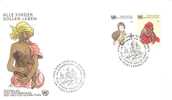 46607) FDC ONU VIENNA 1985 Sopravvivenza Infantile Con 2 Valori + Annullo - FDC