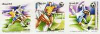 Fussball WM 1982 Brasilien Block 48 ** 7€ Spielszene Auf Dem Rasen Wappen Wap Bloc Soccer Sheet From Brazil - 1982 – Spain