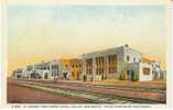 Gallup NM New Mexico, Fred Harvey Hotel 'El Navajo', Fred Geary Painting, Railroad Tracks, On C1920s/30 Vintage Postcard - Other & Unclassified