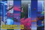 2008 Taiwan Scenic Pre-stamp Postal Cards - Taipei 101 Bird Bridge Park Boat Waterfall Fish - Water