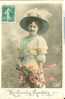 THEMES - Ref C113- Mode -chapeau - Chapellerie - Portrait De Femme Au Chapeau  -carte Bon Etat - - Mode