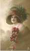 THEMES - Ref C63- Mode -chapeau - Chapellerie - Portrait De Femme Au Chapeau  - Carte Bon Etat - - Mode