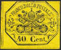 Roman States #17 Used 40c Black & Yellow Of 1867 - Etats Pontificaux