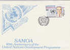 Samoa-1990 40th Anniversary United Nations Development Programme  FDC - Samoa (Staat)