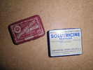 2 PETITES BOITES PHARMACEUTIQUES  SOLUCITRINE ET SUPPOSITOIRES CRISTAL - Boîtes