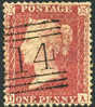 Great Britain #20 (SG #41) Used 1p Red Victoria From 1857 - Used Stamps