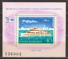 Rumänien; 1981; Michel 3775 Block 176 **; Donauschiffe; Bild1 - Ungebraucht
