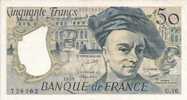 - FRANCE  - BILLETS -  50 F -  QUENTIN DE LA TOUR - 1979 - N° 726362 - - 50 F 1976-1992 ''quentin De La Tour''