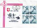 LETTERA FDC ERSTTAG 20.06.1959. Quartina  1,50 Sch. Pallamano. - Covers & Documents