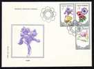 Romania 1986 FDC Full Set 2 Covers With Fleures ;orchid,roses,iris ,etc. - FDC