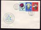 Romania 1970 FDC Full Set 3 Covers With Fleures Diverse. - FDC
